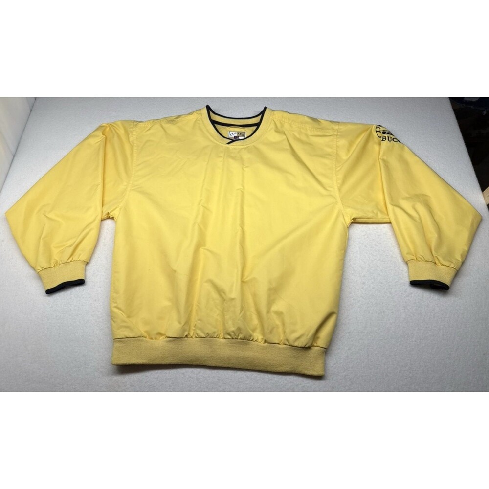 Cutter & Buck Yellow Pullover Windbreaker Mens Small Golf Jacket Embroidered